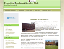 Tablet Screenshot of petersfieldbowlingandsnookerclub.com